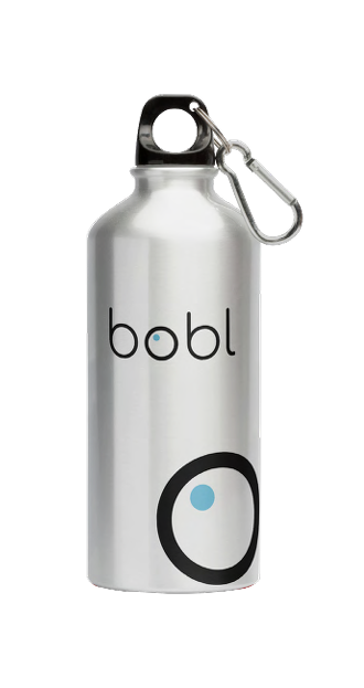 Bobl Metallic White Bottle